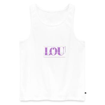 Lou - Débardeur bio Premium Homme - blanc - Devant - AI Model Male 178 light (178cm)