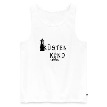 Küstenkind - Männer Premium Bio Tank Top - Weiß - Vorne - AI Model Male 178 light (178cm)