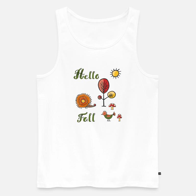 Hello Fall - Männer Premium Bio Tank Top - Weiß