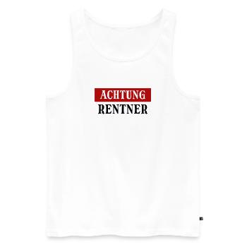 Abschied Ruhestand Statement Rentner Freiheit - Männer Premium Bio Tank Top - Weiß - Vorne - Michal (187cm)