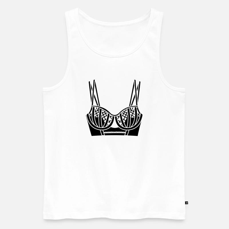 BH-Dessous-Logo für Geschäft oder Verkäufer - Männer Premium Bio Tank Top - Weiß