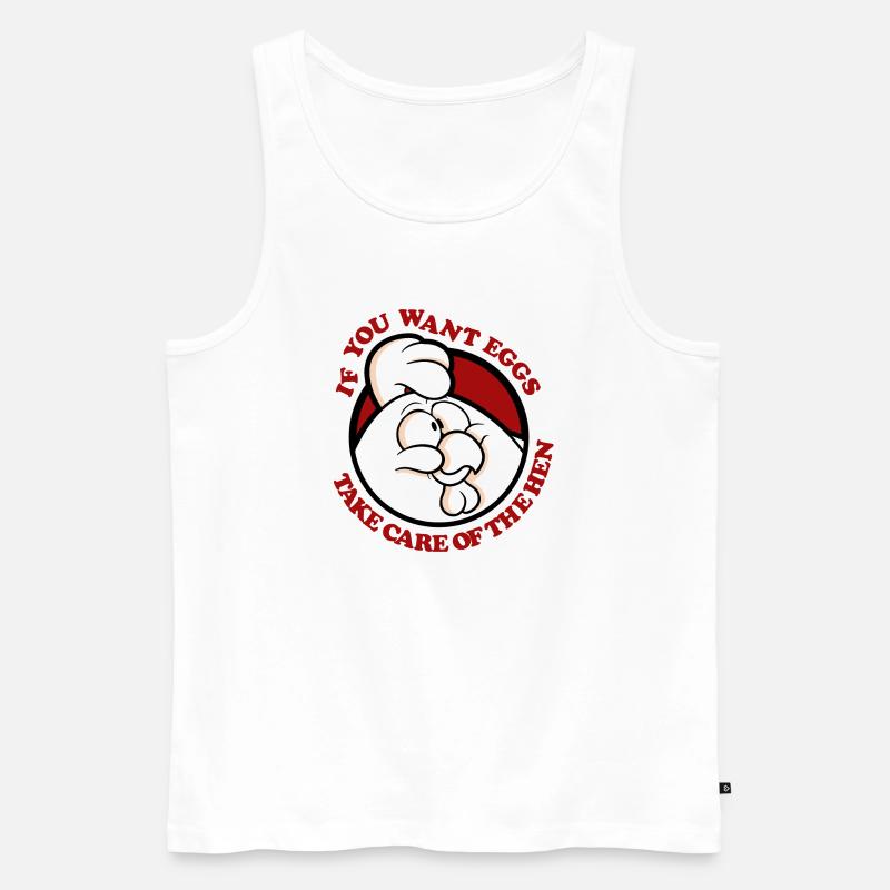 T c der Henne 2 - Männer Premium Bio Tank Top - Weiß