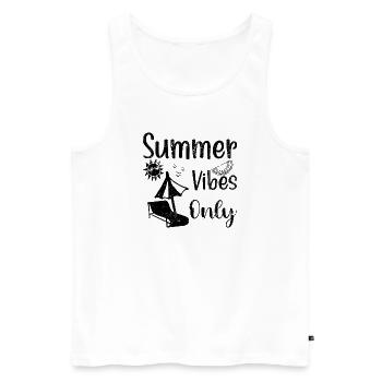 Bitte laden Sie das Designbild zur Analyse hoch - Männer Premium Bio Tank Top - Weiß - Vorne - AI Model Male 178 light (178cm)
