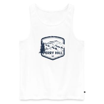 Perry Hill Mountain Trail - Männer Premium Bio Tank Top - Weiß - Vorne - AI Model Male 178 light (178cm)