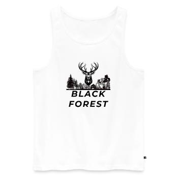 Black Forest - Männer Premium Bio Tank Top - Weiß - Vorne - Michal (187cm)