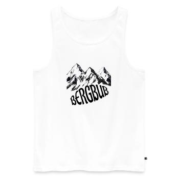 Bergbub - Männer Premium Bio Tank Top - Weiß - Vorne - Michal (187cm)
