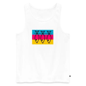 RETIREMENT. HAPPY RETIREMENT. HAPPY RETIREMENT - Men's Premium Organic Tank Top - white - Front - AI Model Male 178 light (178cm)