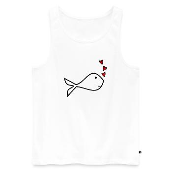 RUHESTAND. ALLES GUTE FÜR DEN RUHESTAND. ALLES GUTE FÜR DEN RUHESTAND. HERZ - Männer Premium Bio Tank Top - Weiß - Vorne - Michal (187cm)