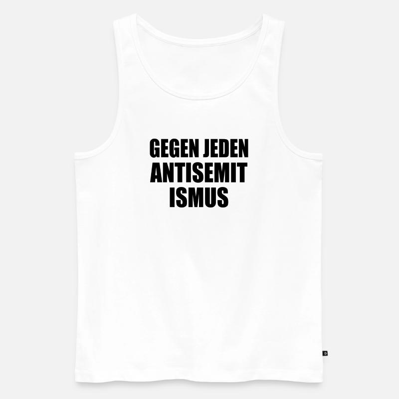 Gegen jeden antisemitismus - Männer Premium Bio Tank Top - Weiß