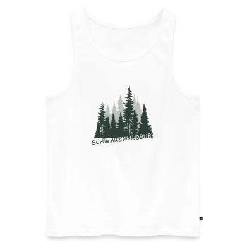 Schwarzwaldbub - Männer Premium Bio Tank Top - Weiß - Vorne - Michal (187cm)