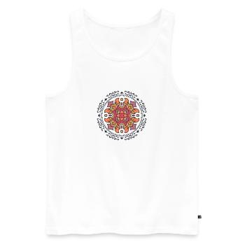 fleur d'automne - Débardeur bio Premium Homme - blanc - Devant - Michal (187cm)