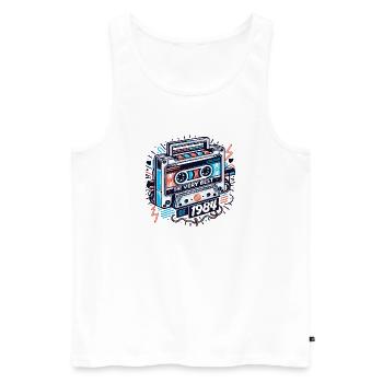 1984 Vintage Vintage Birthday Retro Gift - Men's Premium Organic Tank Top - white - Front - Michal (187cm)