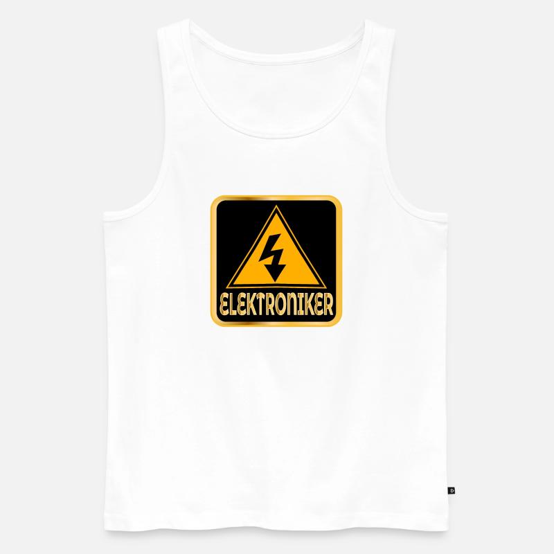 BERUFE ELEKTRONIKER ELEKTROTECHNIK - Männer Premium Bio Tank Top - Weiß