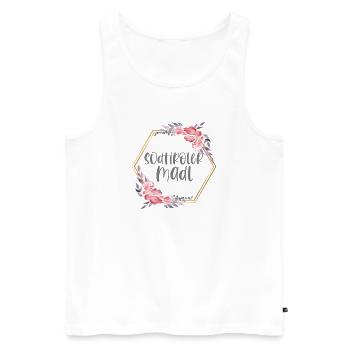 Südtirol Italien Berge Alpen Madl Geschenk - Männer Premium Bio Tank Top - Weiß - Vorne - Michal (187cm)