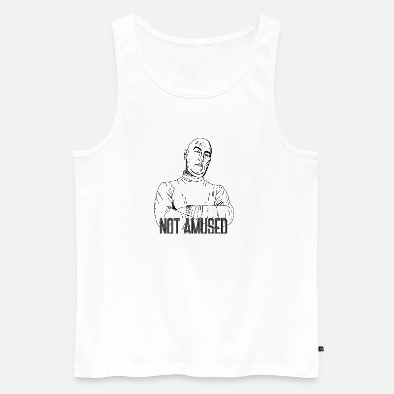 Not Amused – Sarkastisches Statement Design - Männer Premium Bio Tank Top - Weiß