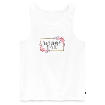 Schweiz Freiburg Mädchen Heimat Geschenk - Männer Premium Bio Tank Top - Weiß - Vorne - Michal (187cm)
