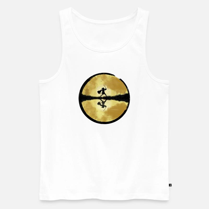 Samurai - Männer Premium Bio Tank Top - Weiß