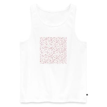 sternenmuster rottöne, weihnachts prints - Männer Premium Bio Tank Top - Weiß - Vorne - Michal (187cm)
