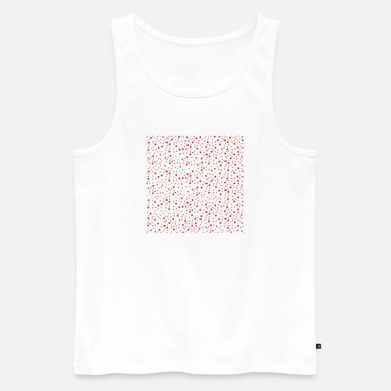sternenmuster rottöne, weihnachts prints - Männer Premium Bio Tank Top - Weiß