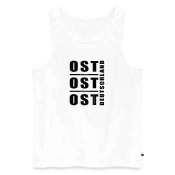 Ost Ost Ostdeutschland - Dresden - Männer Premium Bio Tank Top - Weiß - Vorne - Michal (187cm)