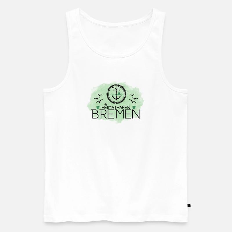 Heimathafen Bremen - Männer Premium Bio Tank Top - Weiß