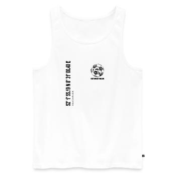 Koordinaten Bielefeld - Männer Premium Bio Tank Top - Weiß - Vorne - AI Model Male 178 light (178cm)
