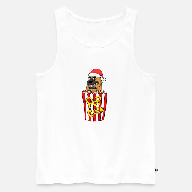 Deutscher Schäferhund Hund Tier Weihnachten - Männer Premium Bio Tank Top - Weiß