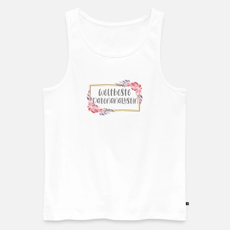 Datenanalystin Datenanalyse Geschenk - Männer Premium Bio Tank Top - Weiß