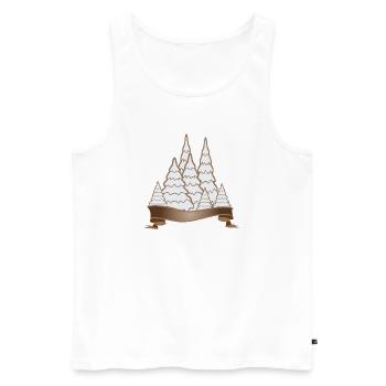 schöner Lebkuchen Wald für Weihnachten - Männer Premium Bio Tank Top - Weiß - Vorne - AI Model Male 178 light (178cm)