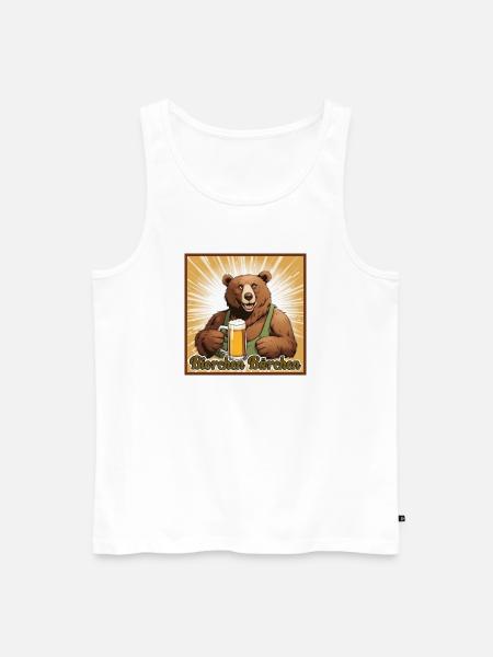 Bierchen Bärchen - Männer Premium Bio Tank Top - Weiß
