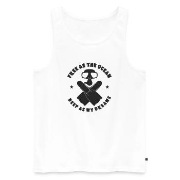 Taucher Tauchsport Geschenk Ozean Tauchen - Männer Premium Bio Tank Top - Weiß - Vorne - AI Model Male 178 light (178cm)