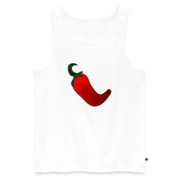 Peperoni Gewürzpaprika - Kochen - Männer Premium Bio Tank Top - Weiß - Vorne - Michal (187cm)