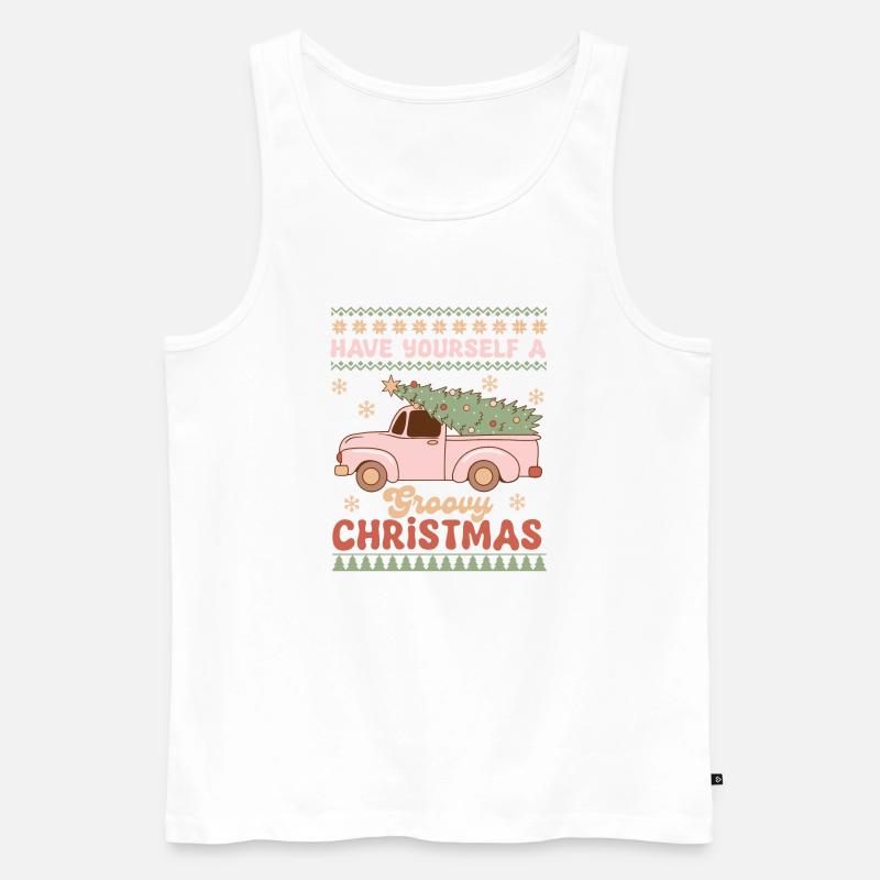 Hässlicher Weihnachtspullover - Männer Premium Bio Tank Top - Weiß