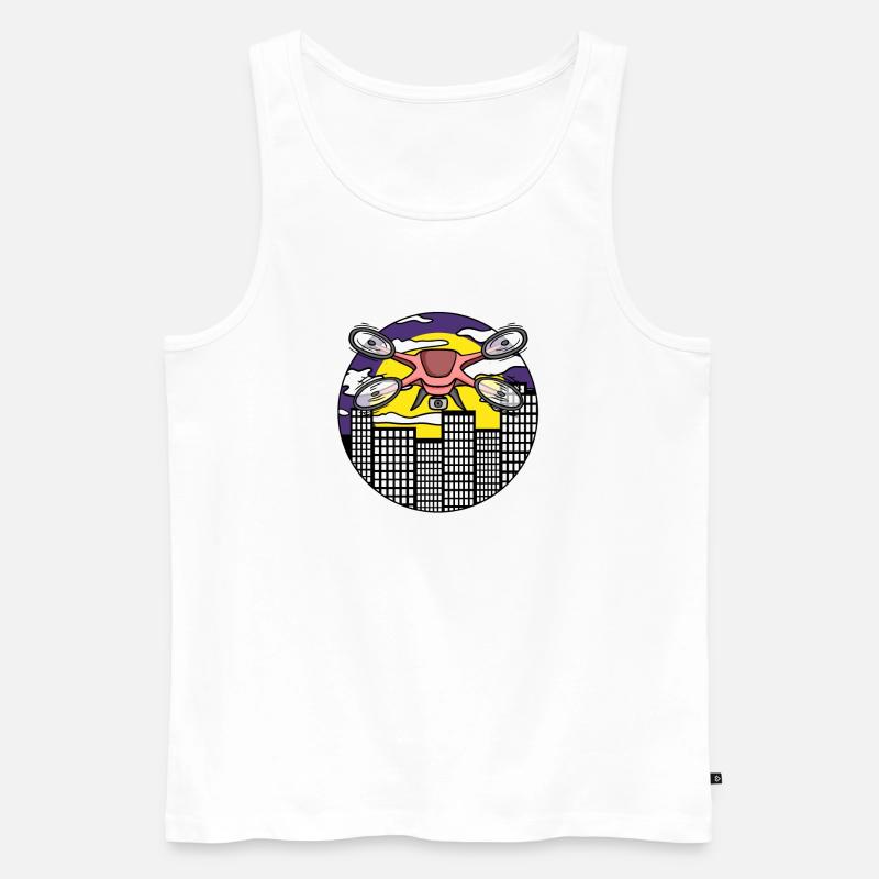 Drone Drone Drones - Men's Premium Organic Tank Top - white