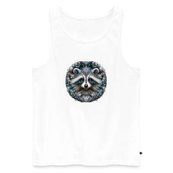 Frostbär Fraktal Muster - Männer Premium Bio Tank Top - Weiß - Vorne - AI Model Male 178 light (178cm)