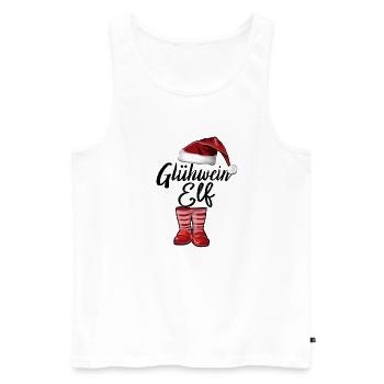 Weihnachten Glühwein Elf: Wichtelgeschenke - Männer Premium Bio Tank Top - Weiß - Vorne - AI Model Male 178 light (178cm)