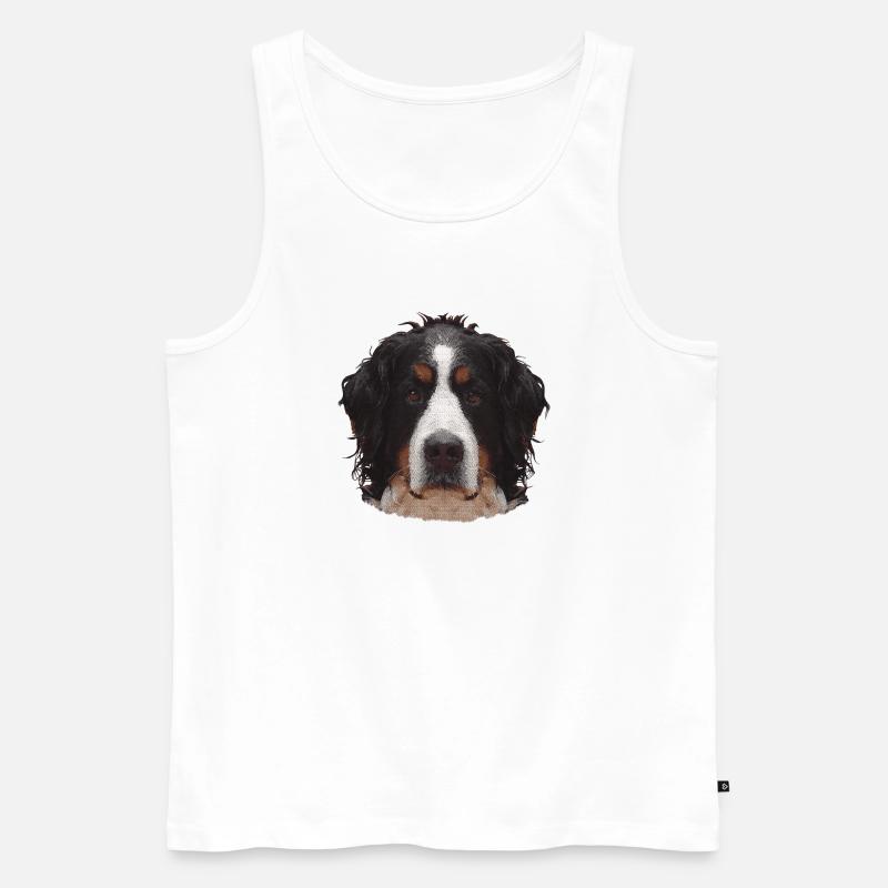 süße Geschenke, Berner Sennen Hund - Männer Premium Bio Tank Top - Weiß