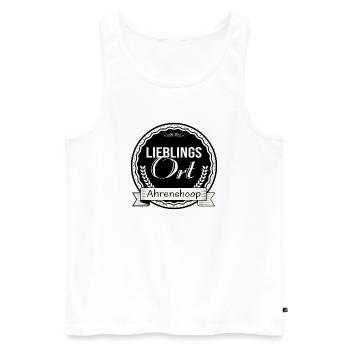 Lieblingsort Ahrenshoop - Männer Premium Bio Tank Top - Weiß - Vorne - AI Model Male 178 light (178cm)