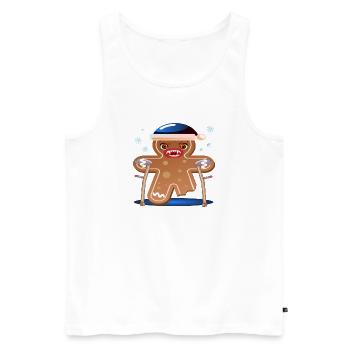 CHRISTMAS GET WELL SOON - WALKER CRUTCH - Men's Premium Organic Tank Top - white - Front - AI Model Male 178 light (178cm)