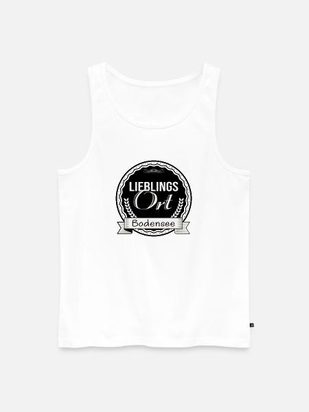 Lieblingsort Bodensee - Männer Premium Bio Tank Top - Weiß