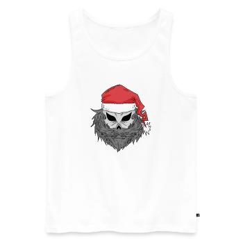 Santa Claus Skull - Men's Premium Organic Tank Top - white - Front - Michal (187cm)