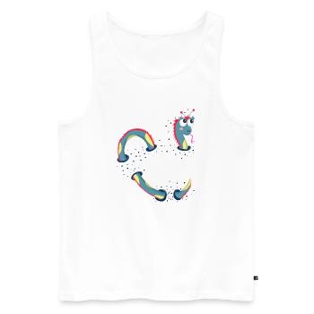 Dragon mignon, monstre marin pour les enfants - Débardeur bio Premium Homme - blanc - Devant - AI Model Male 178 light (178cm)