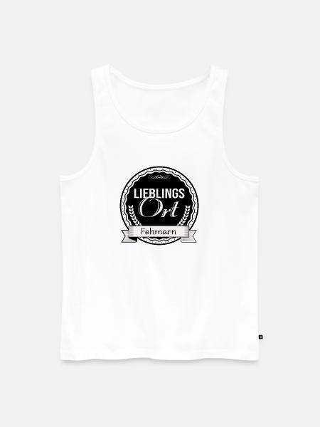 Lieblingsort Fehmarn - Männer Premium Bio Tank Top - Weiß