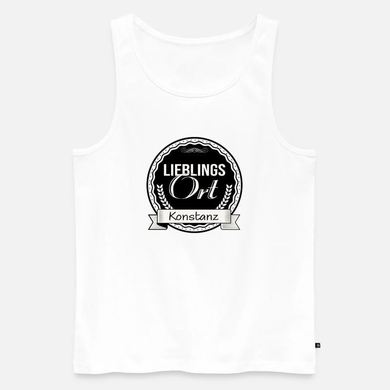 Lieblingsort Konstanz - Männer Premium Bio Tank Top - Weiß