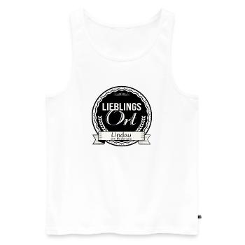 Lieblingsort Lindau am Bodensee - Männer Premium Bio Tank Top - Weiß - Vorne - AI Model Male 178 light (178cm)