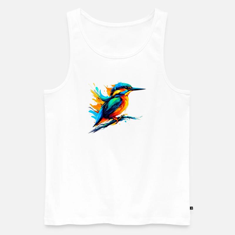 Eisvogel - Männer Premium Bio Tank Top - Weiß