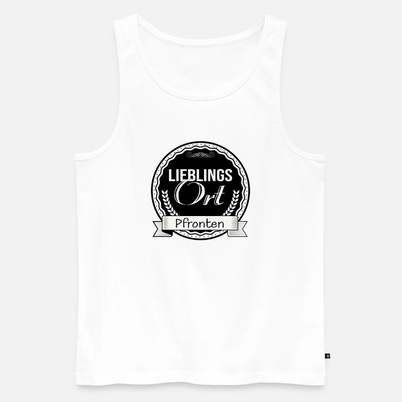Lieblingsort Pfronten - Männer Premium Bio Tank Top - Weiß