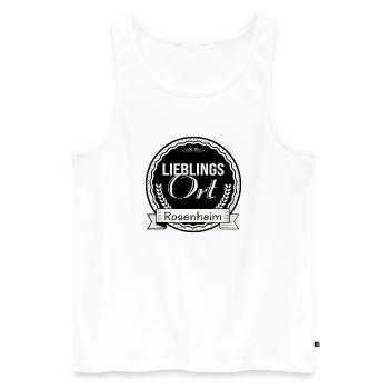 Lieblingsort Rosenheim - Männer Premium Bio Tank Top - Weiß - Vorne - Michal (187cm)