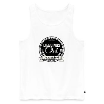 Lieblingsort Oberstdorf - Männer Premium Bio Tank Top - Weiß - Vorne - AI Model Male 178 light (178cm)