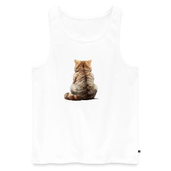 Exotic Shorthair Cat - Men's Premium Organic Tank Top - white - Front - AI Model Male 178 light (178cm)